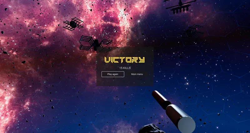 Victory screen with 15 kills