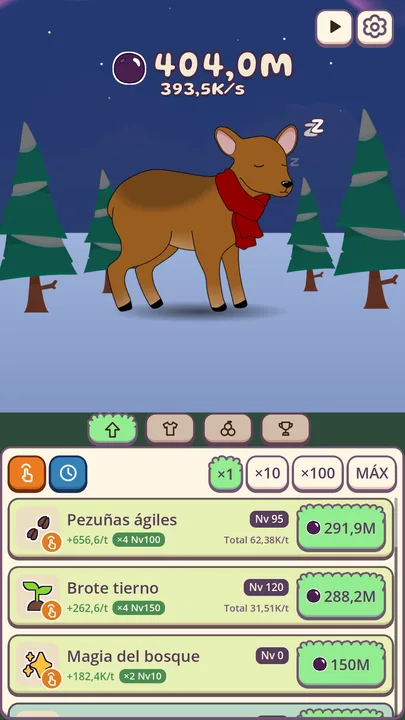 El pudú dormido con su bufanda en una noche de nieve